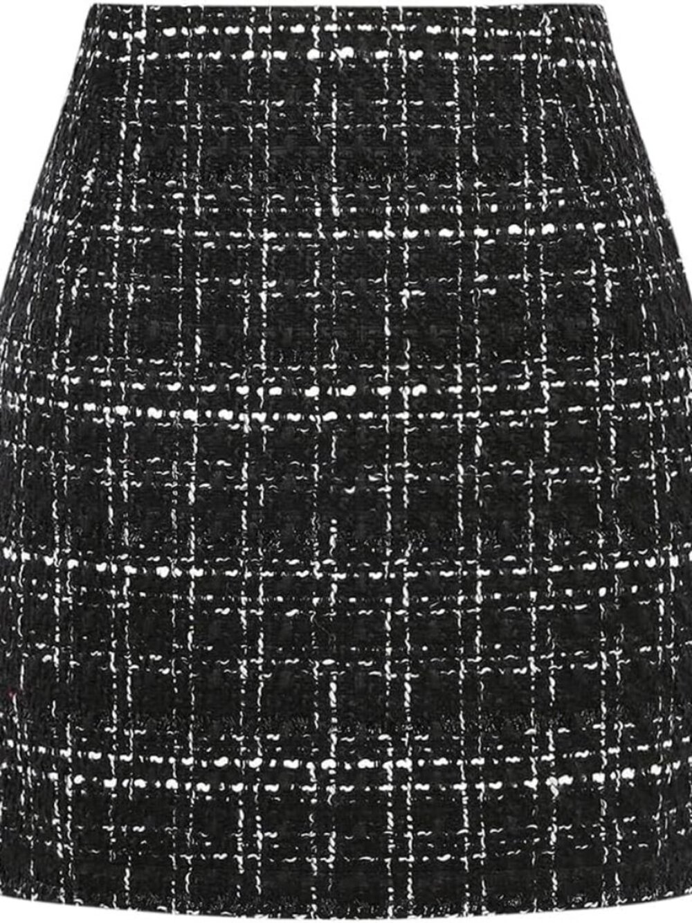Womens Wool Plaid Mini Skirt Fall Winter High Waisted Bodycon Pencil Skirt